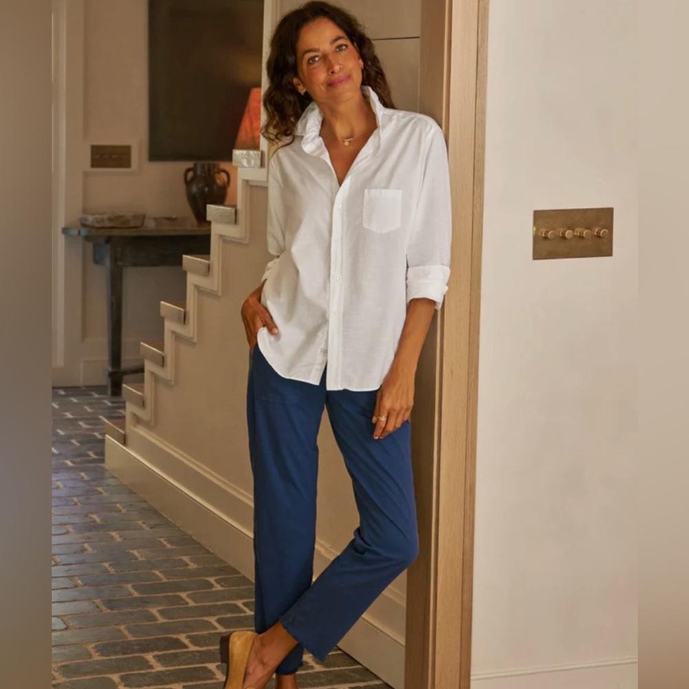 Frank & Eileen White Relaxed Button-Up Shirt